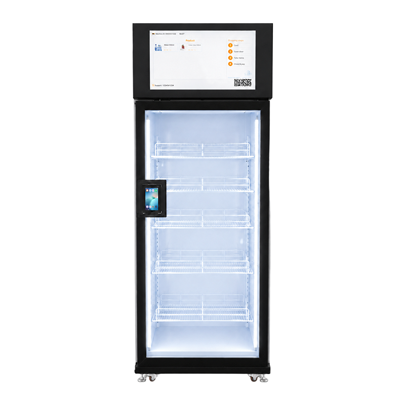 Vista frontale del distributore automatico di frigo intelligente WM22ZLD AI vision